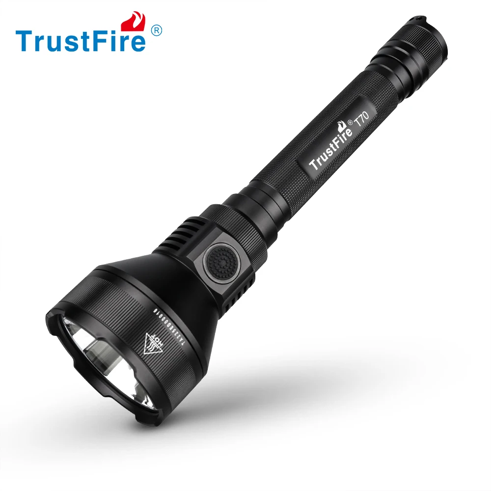 Trustfire T70 High Power Led Flashlights 1KM Long Range 2300LM Ultra Powerful Tactical 18650 Spotlight Torch For Hunting Camping