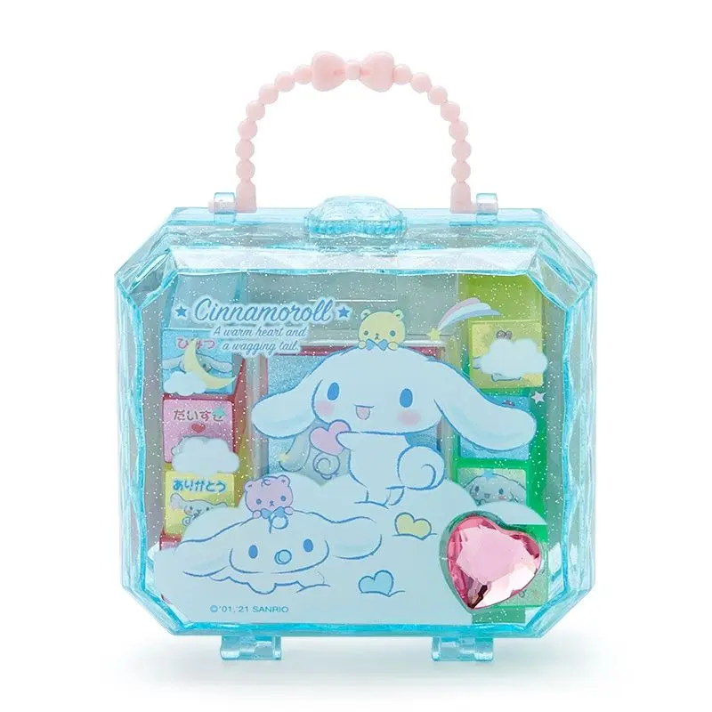 

Kawaii Sanrio Cute My Melody Cinnamoroll Cartoon Stamp Stationery Atomic Stamp Box Set Students Children Gifts Toys for Girls