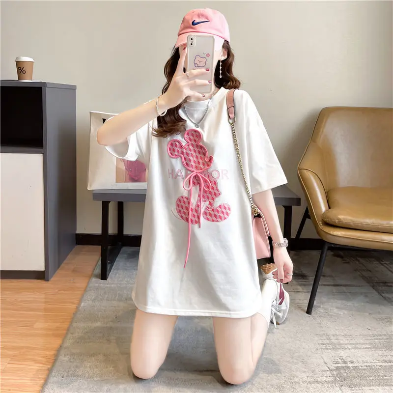 2022 дизайнерская нишевая футболка с коротким рукавом Микки-Маусом Disney женский