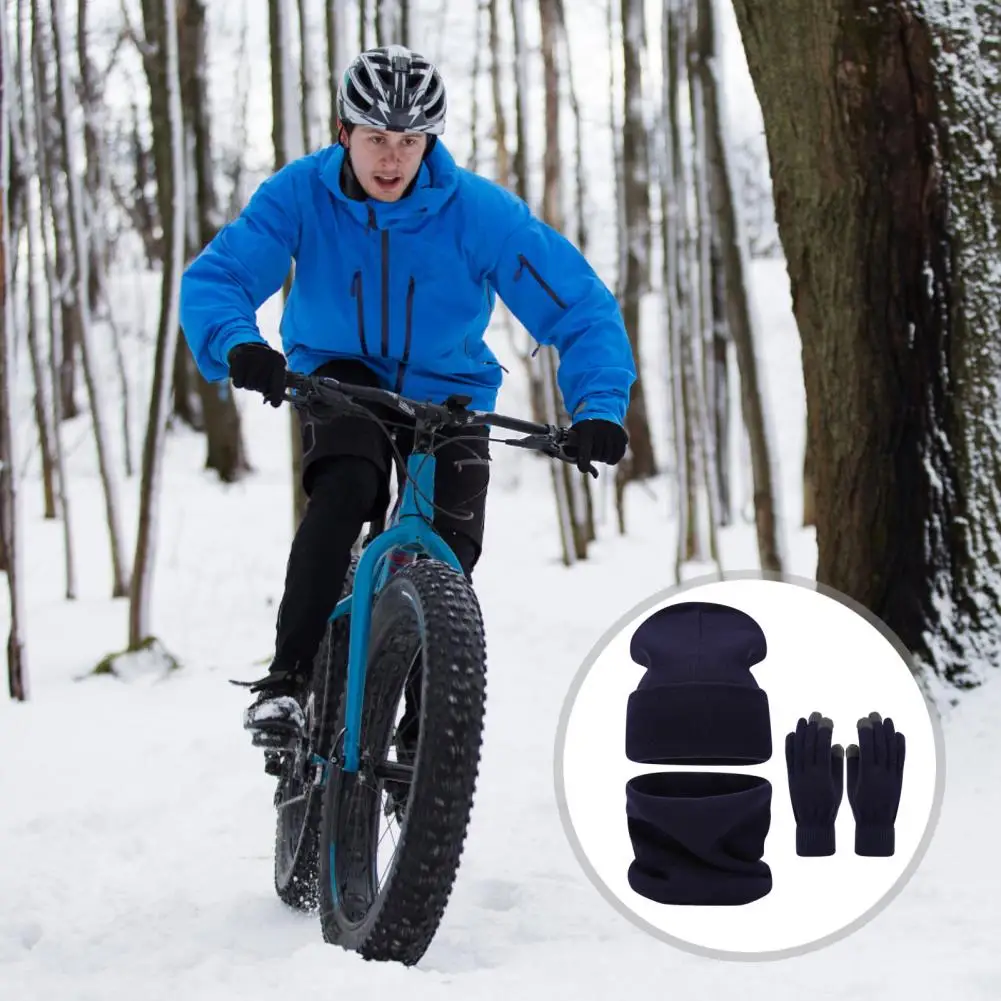 Зимняя шапка шарф перчатки комплект шапки зимняя теплая вязаная для женщин на