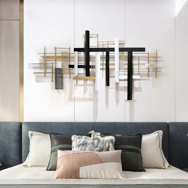 

Simple Modern Creative Living Room Large Iron Wall Hanging Home Personality Sofa Background Wall Decoration Pendant