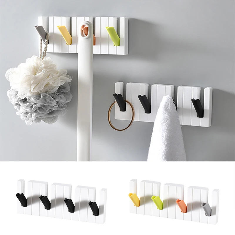 

Creative Piano Hook Key Decorative Hooks Bathroom Paste Storage Glue Hook Punch Free Door Back Small Items Key Hanger Shelf