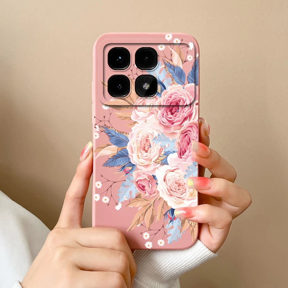 Чехол для Xiaomi Redmi K70 ультра бампер роскошный симпатичный медведь противоударный