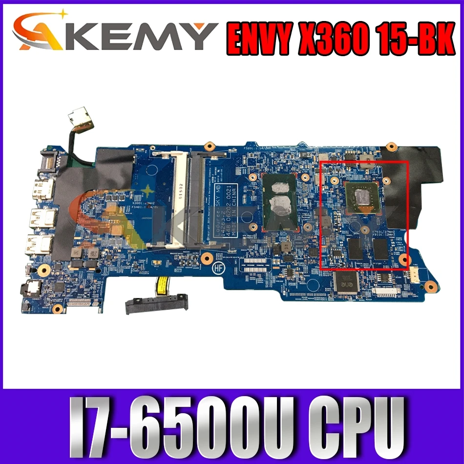 

811098-601 811098-501 For HP ENVY X360 15-BK I7-6500U Notebook Mainboard 14263-2 SR2EZ N16S-GM-S-A2 DDR3 Laptop motherboard