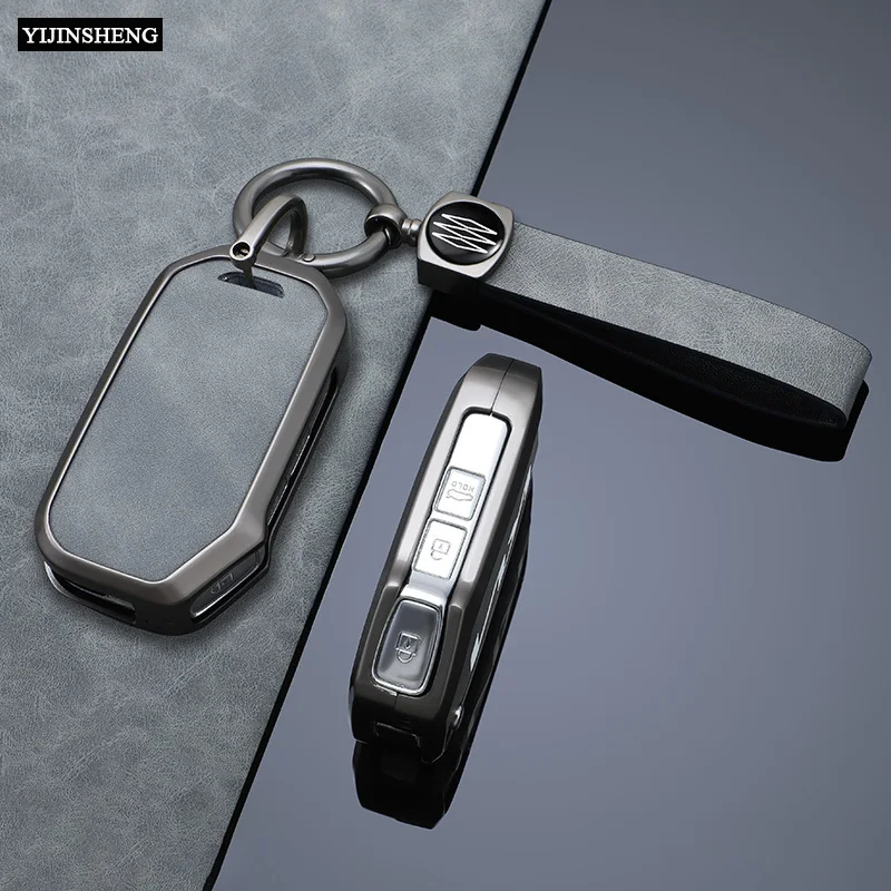3 4 кнопки из цинкового сплава + кожаный чехол для автомобильного ключа KIA Sportage Ceed