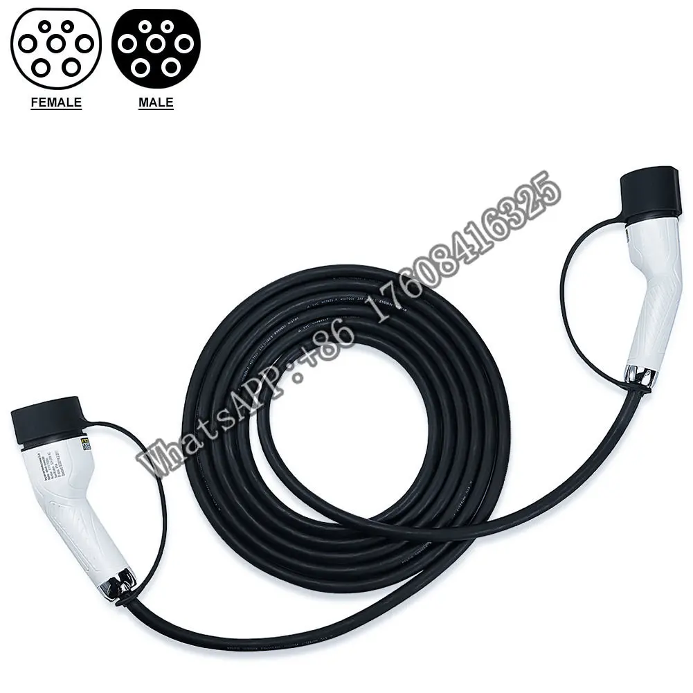 

Флуоресцентный зарядный кабель для электромобиля 16 А 32 А, зарядный кабель для электромобиля IEC 62196-2, тип 2 в Тип 2 (5 метров)