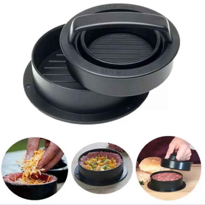 

2022New ABS Hamburger Maker Hamburger Press Round Shape Non-Stick Chef Cutlets Hamburger Meat Beef Grill Burger Press Patty Make