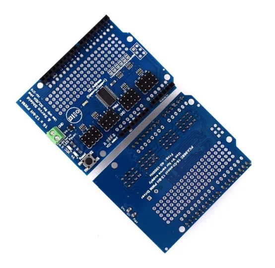 PCA9685 16 Channel 12-bit PWM Servo Drive Shield Board DC Motor Driver Module I2C Controlled |
