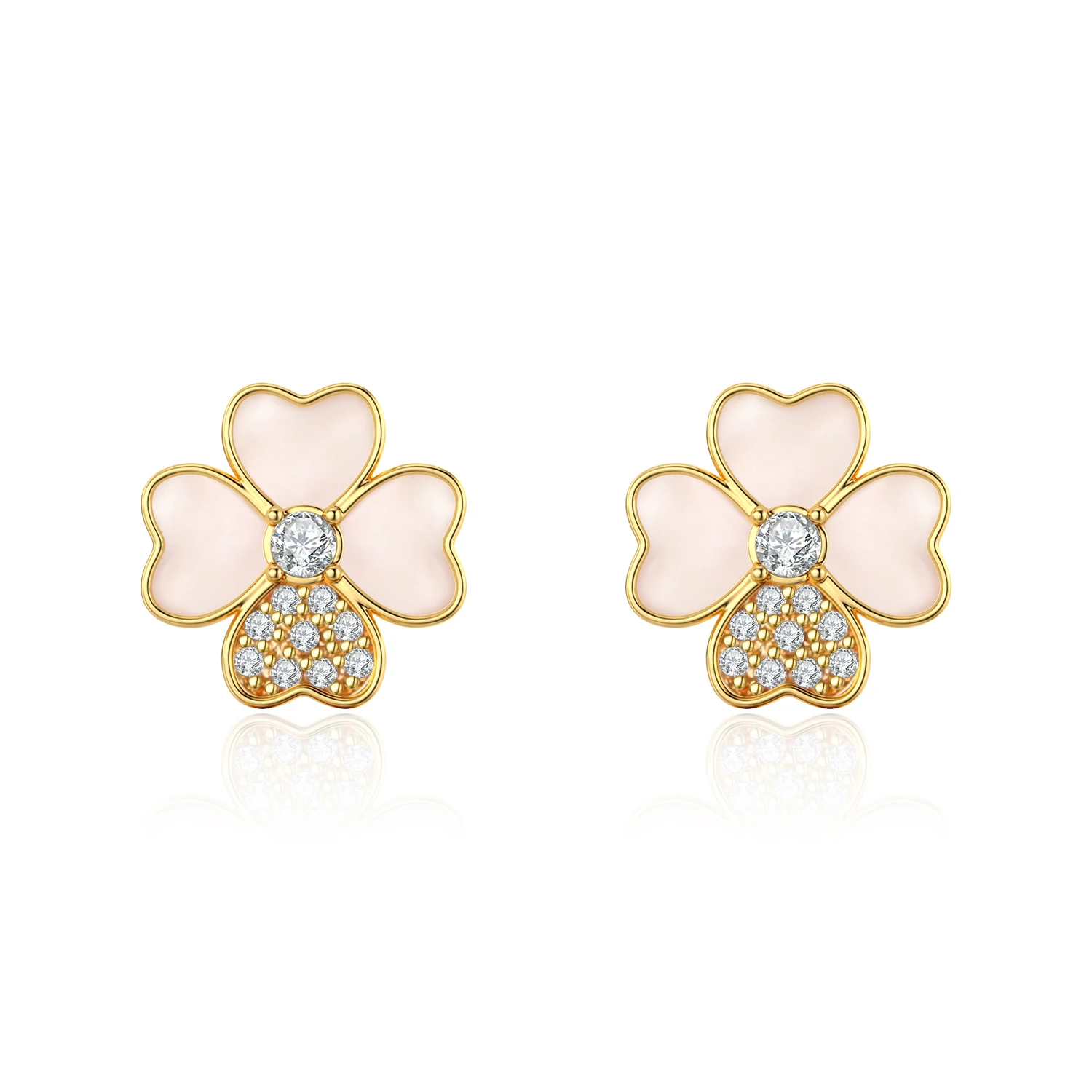 

Cubic Zirconia Winter Snowflake Flower Elegant Hypoallergenic Stud Earrings Sparkling Jewelry Party for Women Teen Girls