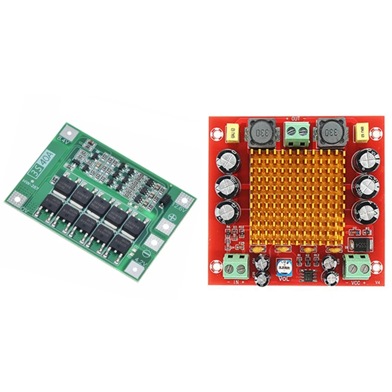 

1X TPA3116 D2 Mono Channel Digital Power Audio Amplifier Amp Board & 2Pc Li-Ion Lithium Battery Charger Protection Board
