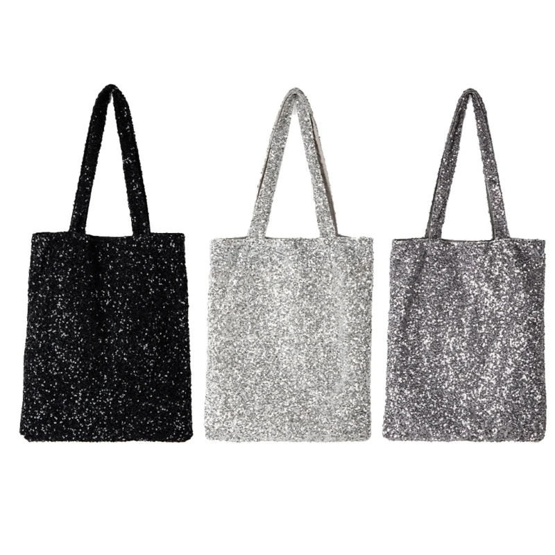 Универсальная женская сумка подмышками. Простая сумка. Дорожная Блестящая