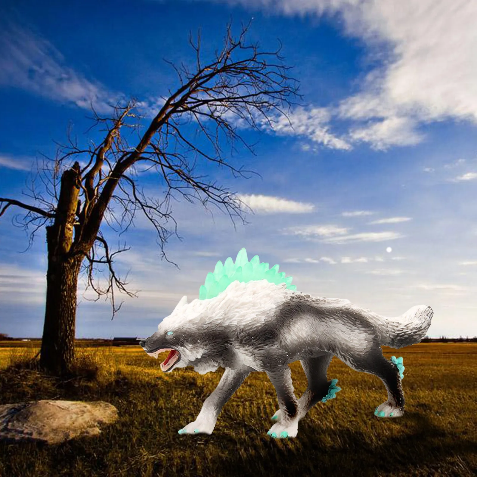 

Конструктор для мальчиков, имитация волка, модель высокой оборотни, животное, снег, Реалистичная игрушка, украшение для обучения