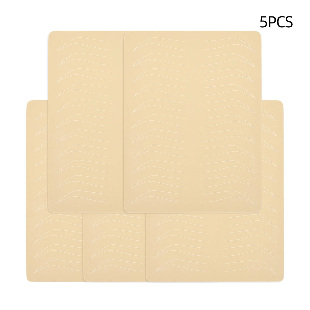 

Eyebrow Practice Skin Soft Silicone Professional Training Skins Double Sides No Ink Permanent Makeup for Women
