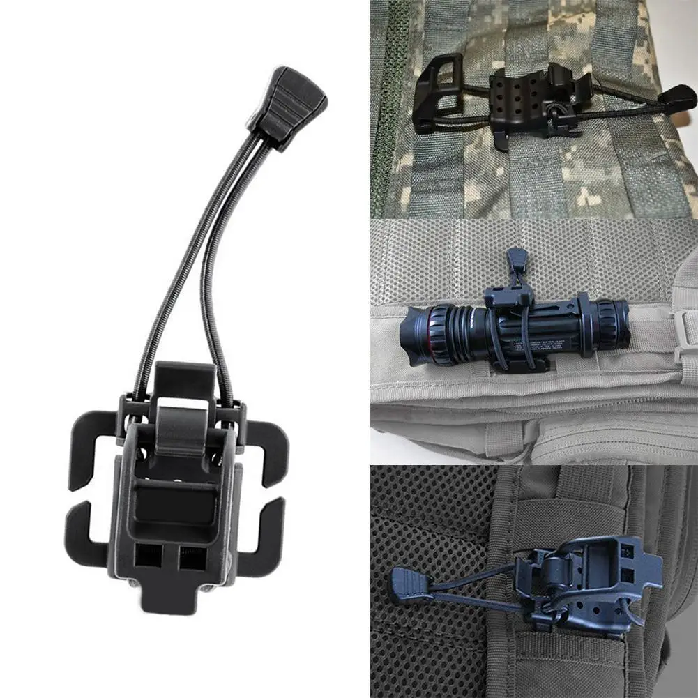 

Outdoor Backpack Clip Tactical Military Wheel Binding Clip Flashlight Bracket Multifunction Buckle Hiking Accessories Hot Sale