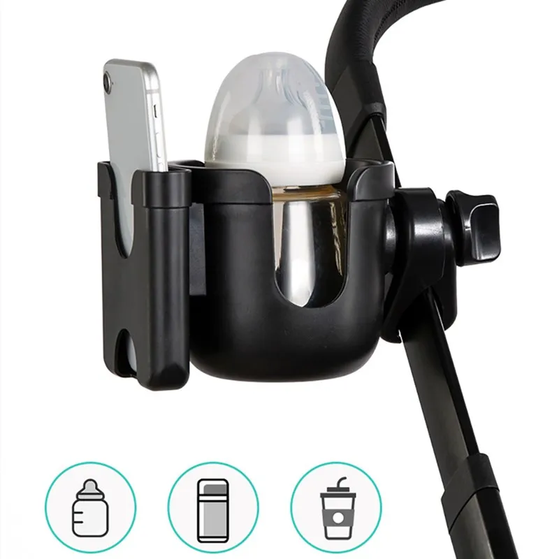 Baby Stroller Cup Holder Phone Holder Milk Bottle Support For Outing Anti-Slip Design Universal Pram Baby Stroller Accessories
