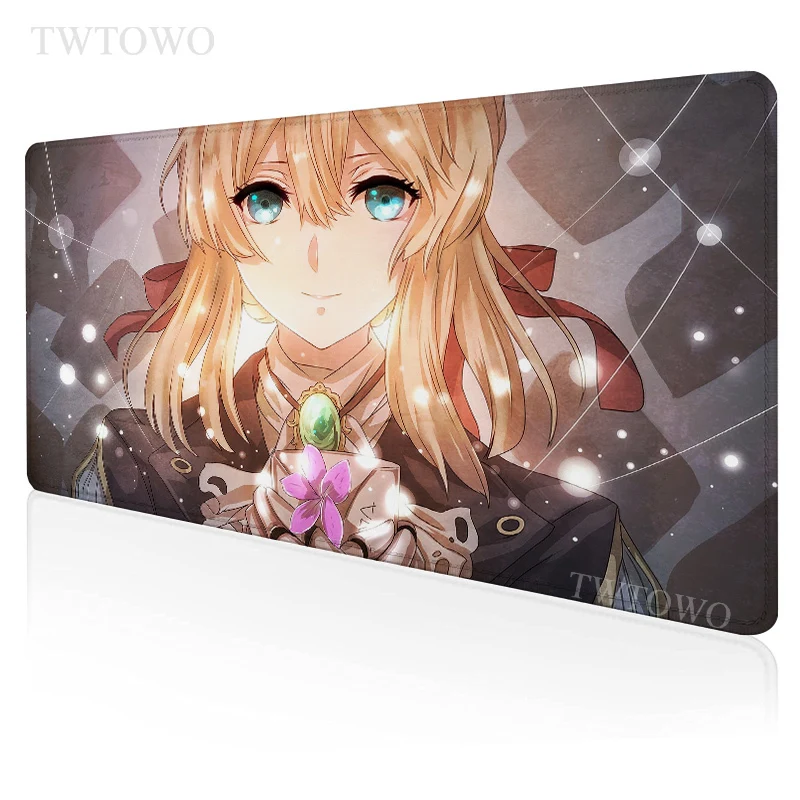 

Violet Evergarden Mouse Pad Gamer XL HD Home Mousepad XXL Mouse Mat Desk Mats Office Natural Rubber Anti Slip Mouse Mat