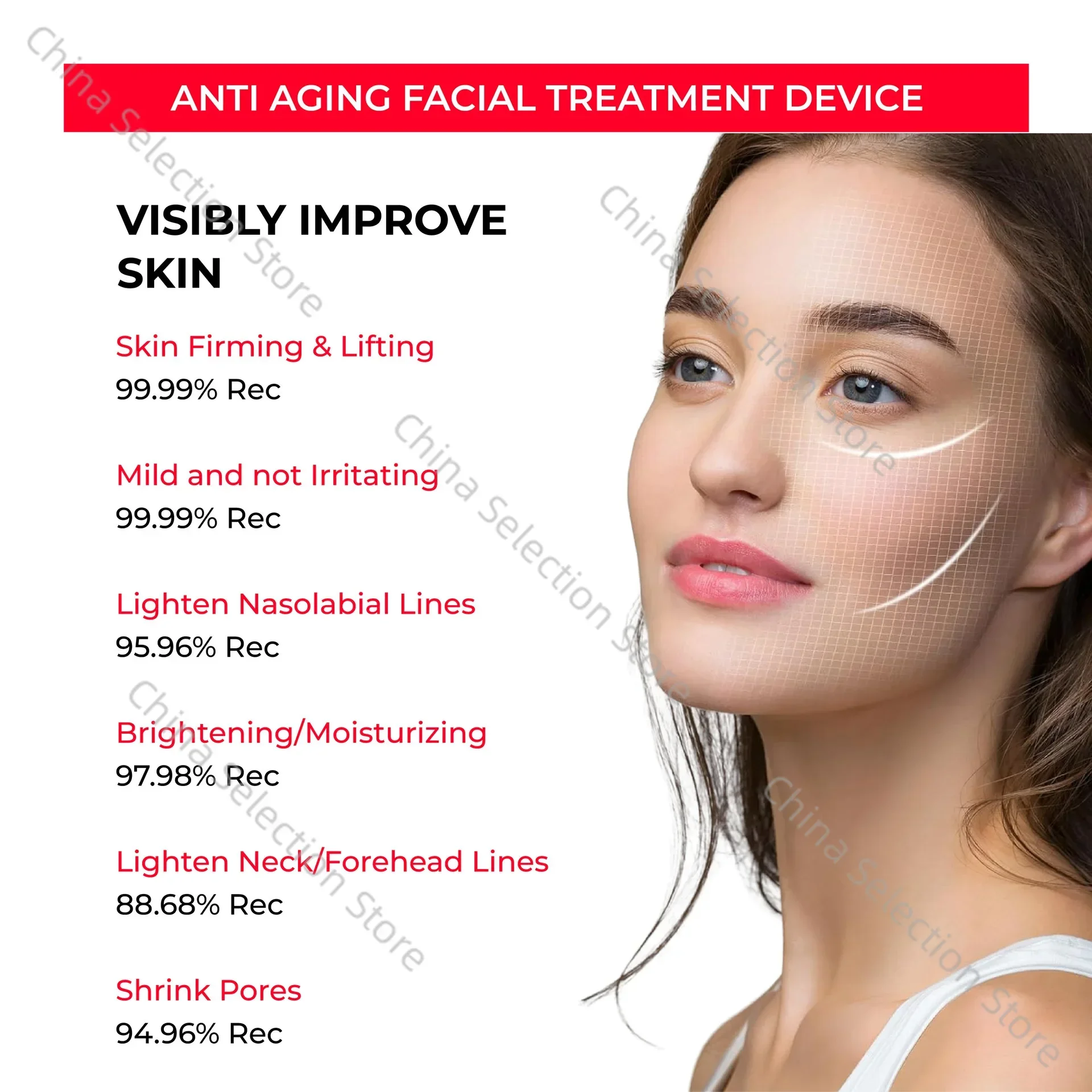 Инструмент для красоты EMS с микротоком 5-я передача массажер лица введение по