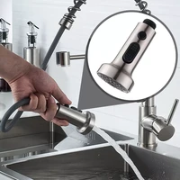 2 mode brushed faucet nozzle pull out stream sprayer 360 degree rotation multi functional tap household kitchen basin accessorie