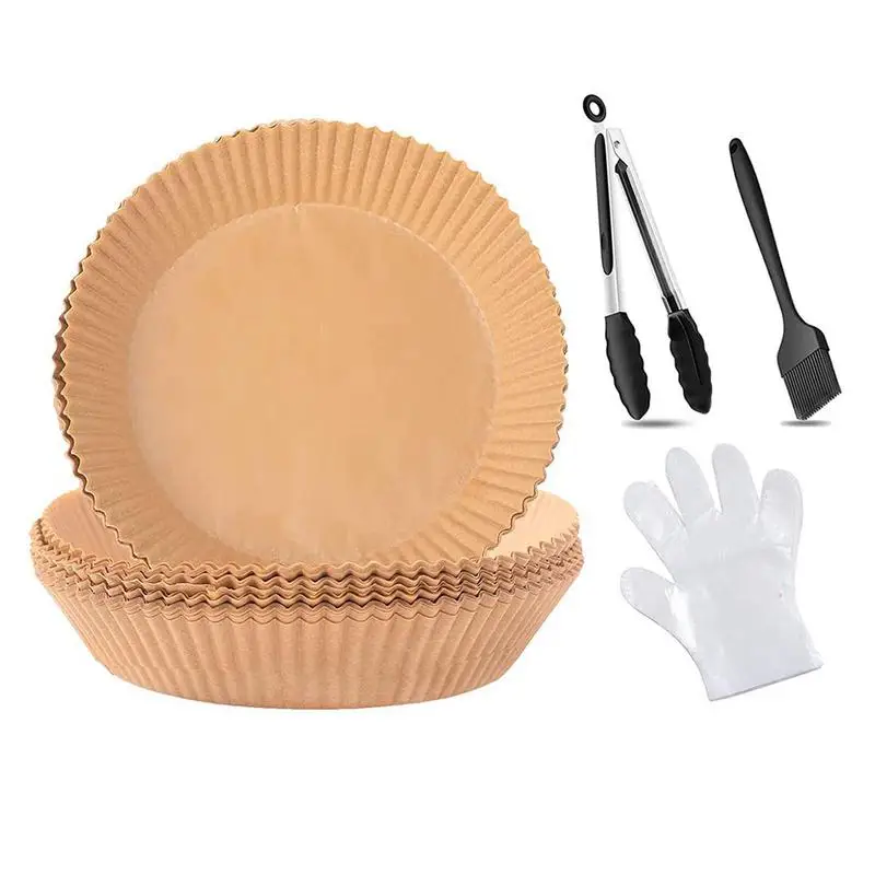 

Пергаментная бумага для набора принадлежностей включает 100 шт. антипригарных и перчаток, силиконовые щеточки, пищевые щипцы