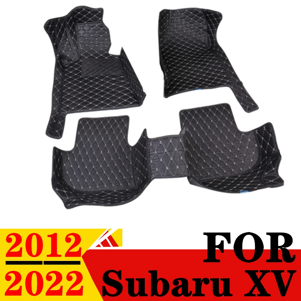 

Car Floor Mats For SUBARU XV 2012 2013 14-2022 Waterproof XPE Leather Custom Fit Front & Rear FloorLiner Cover Auto Parts Carpet