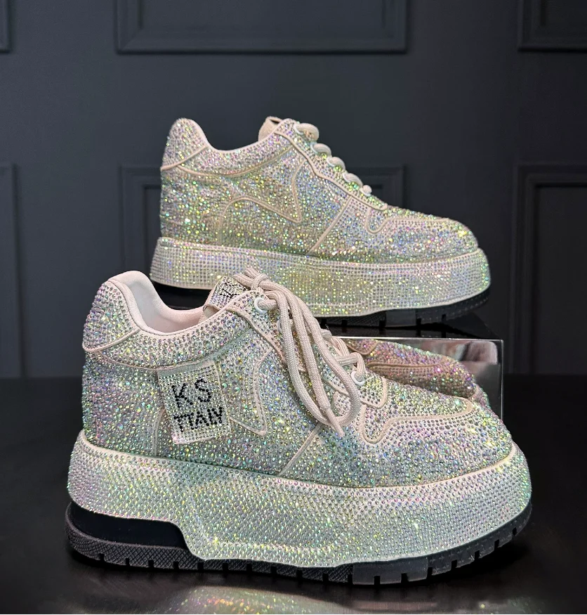 Новые бамбуки De Marca Lujo Zapatillas Blancas Con Plataforma Mujer обувь высокого качества Tenis