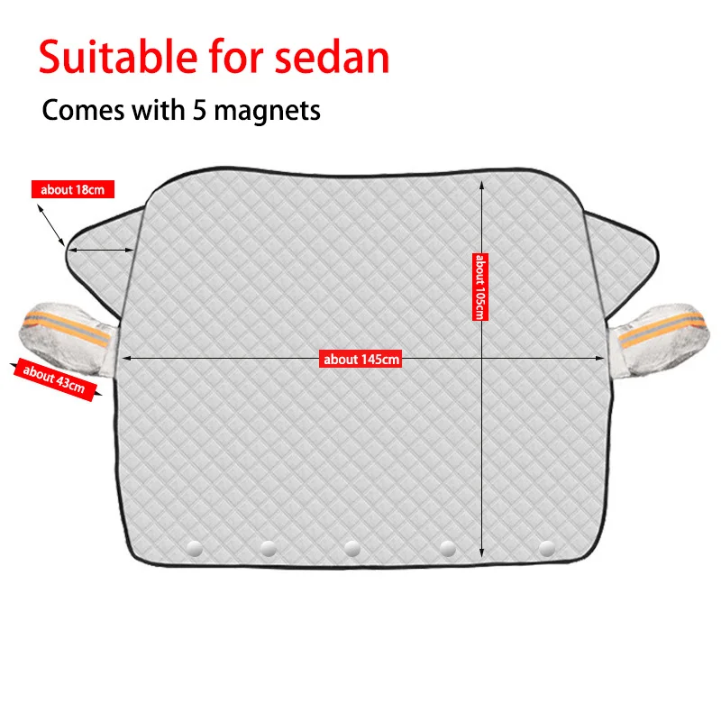 

Лобовое стекло автомобиля, защита от снега и ультрафиолета на зиму, 1 шт., автомобильный чехол на переднее окно, защита от льда, мороза, уличная защита, автомобильный чехол