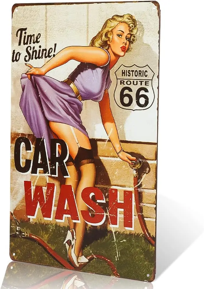 Dingleiever-винтажный жестяной знак для гаража, Ретро Декор, металлический постер, налет для девушек, полное обслуживание, автомойка
