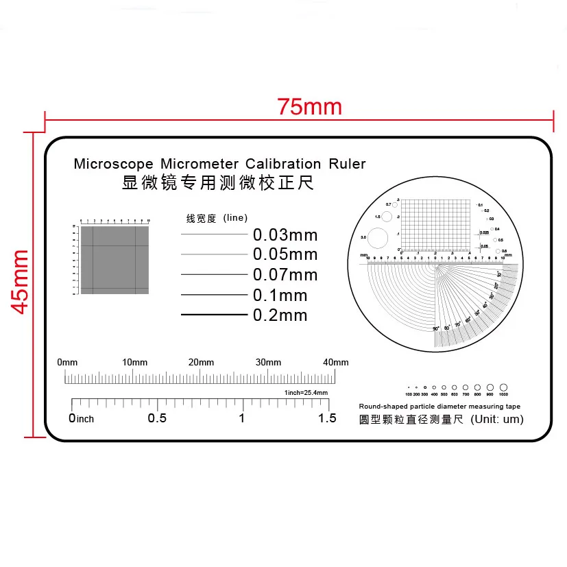 Калибровочная линейка Микроскоп-микрометр высокоточный измерительный прибор