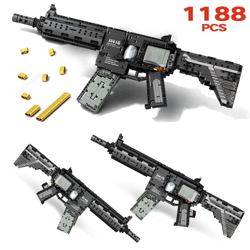 

1188PCS City WW2 Rifle Gun Military Weapons Building Blocks War Swat Submachine Pistol Bricks Toys for Kids Gifts