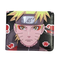 naruto wallet youth mens pu leather coin purse japanese anime peripheral card holder short wallet casual
