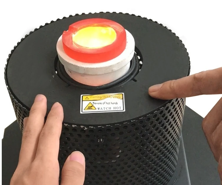 Высокоэффективная безопасная 1 кг Мини Портативная индукционная печь для плавки