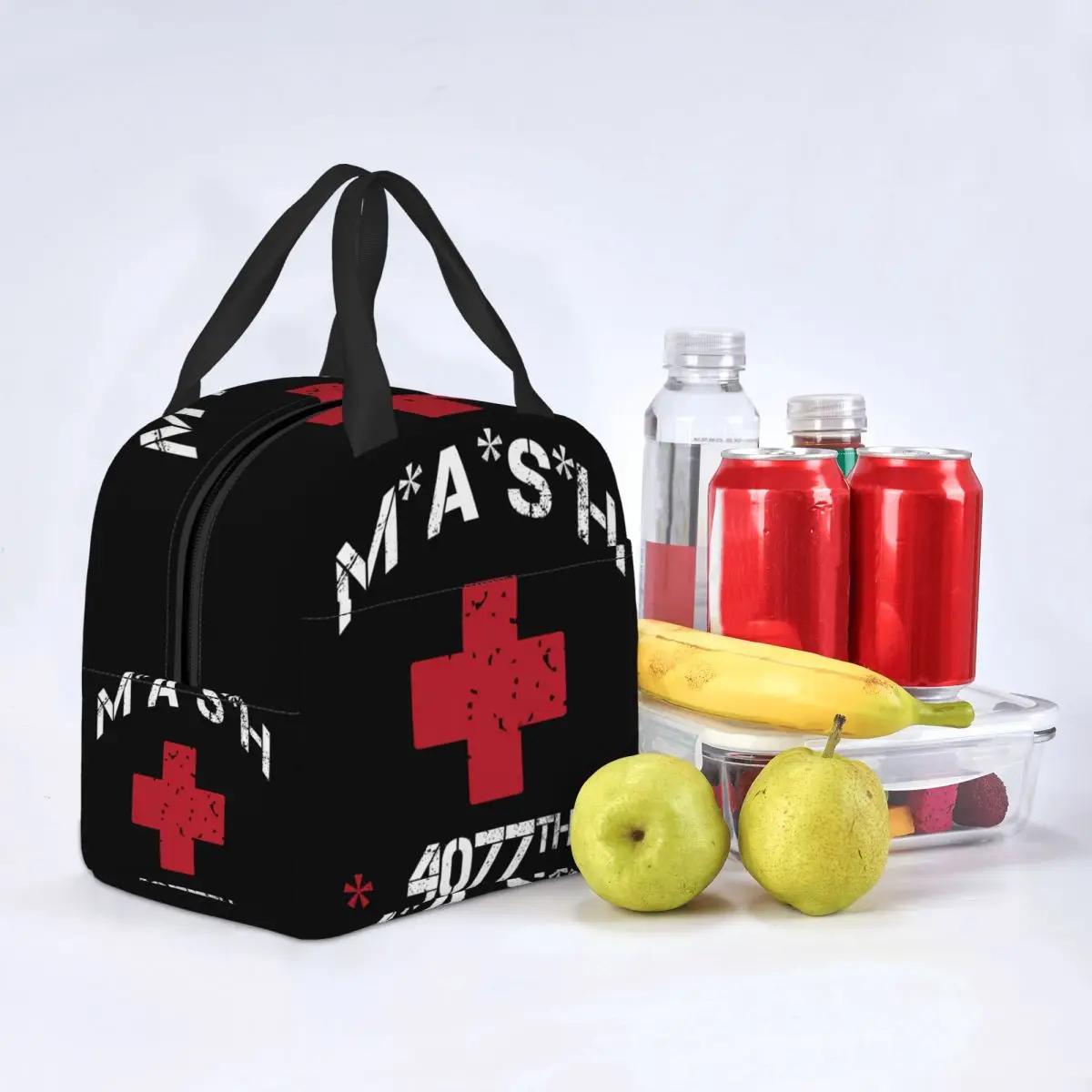 Military Logo Mash 4077 Portable Lunch Boxes for Women Waterproof Cooler Thermal Food Insulated Lunch Bag Office Work images - 6