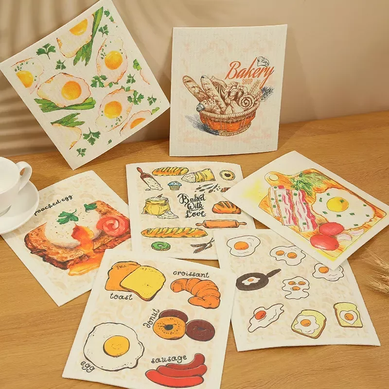 

5 pcs Household Cleaning Products Cloth Fish Scale Rag for Glass Clean as Soon as You Wipe It Kitchen Tools Microfiber for Glass