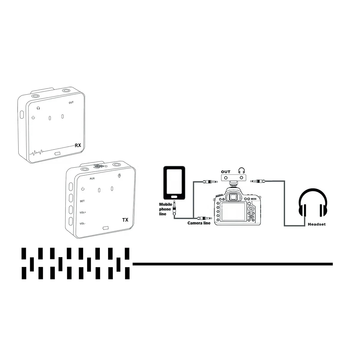 Беспроводной петличный микрофон система монитора профессиональный цифровой