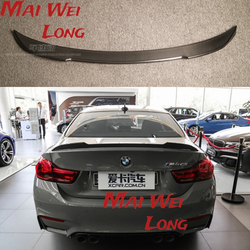 

CS style carbon fiber rear truck spoiler For BMW M4 Coupe F82 F32 M4 Spoiler carbon Wings car styling 2014 - UP
