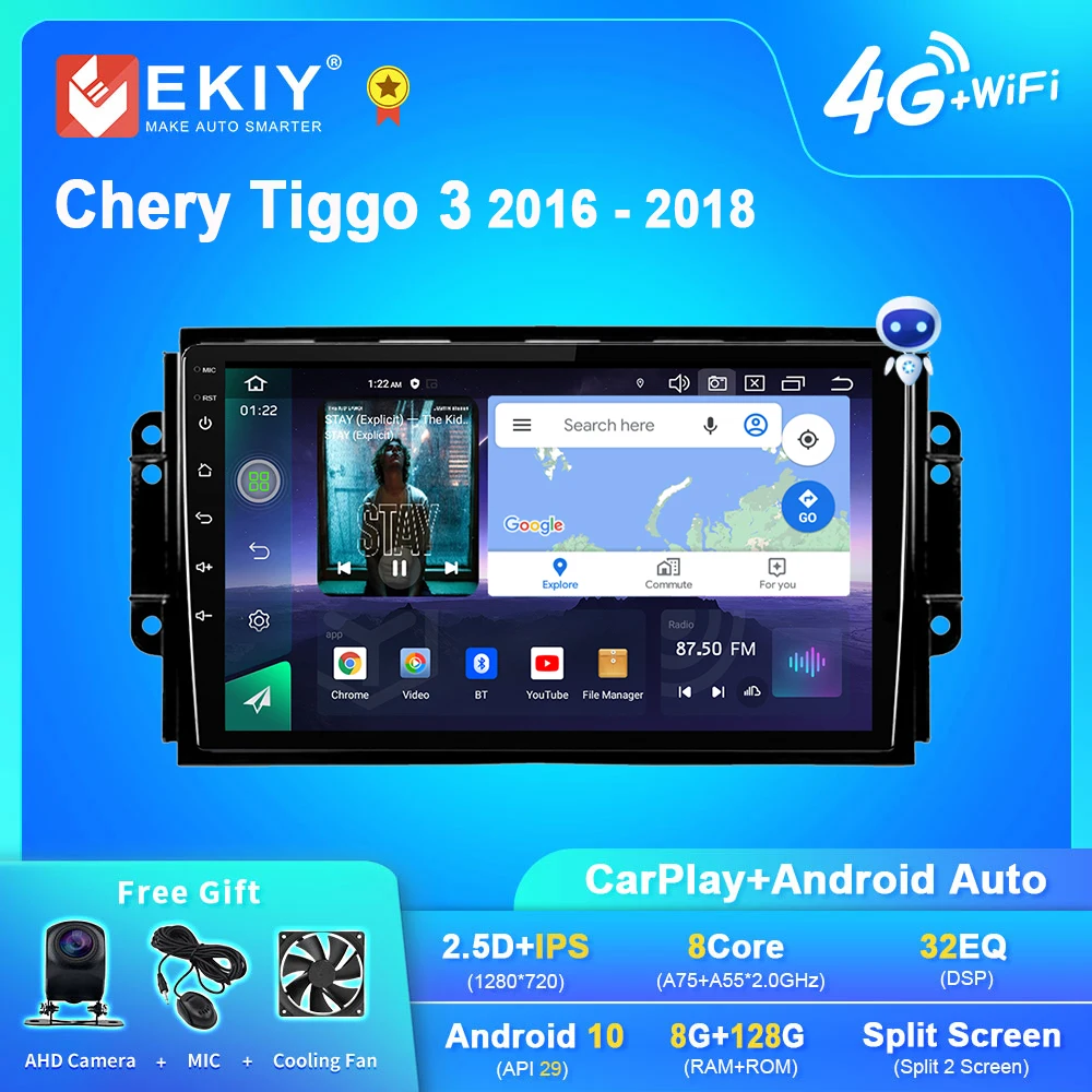 

EKIY Q7 Android Car Radio For Chery Tiggo 3 2016 - 2018 Navigation GPS 1280*720 IPS DSP Carplay Multimedia Player Auto Stereo HU