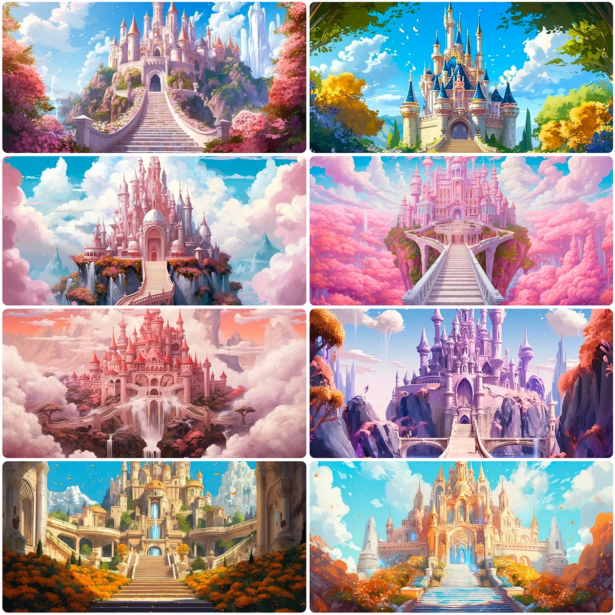 

5D DIY Diamond Painting Fantasy Castle Landscape Cross Stitch Kits Full Square&Round Diamond Mosaic Embroidery Home Decor Gifts