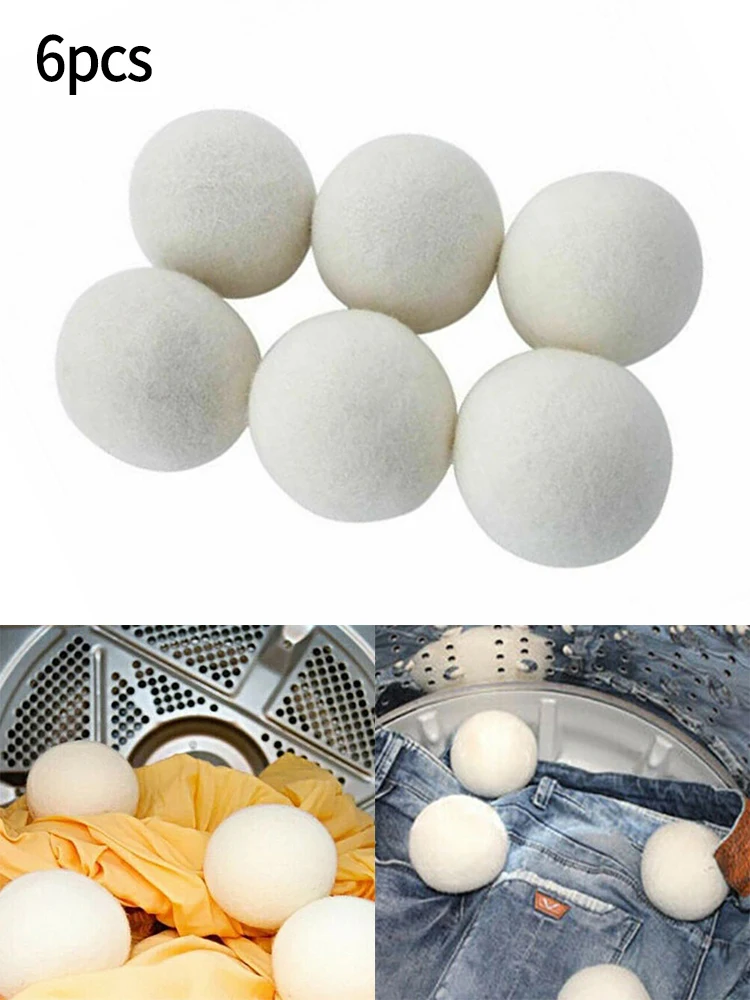 

Washing Ball Wool Dryer Ball 6cm Dry Kit Ball Cleaning Tools Cleaning Wool Ball Natural Sheep Ball Organic Fabric Laundry