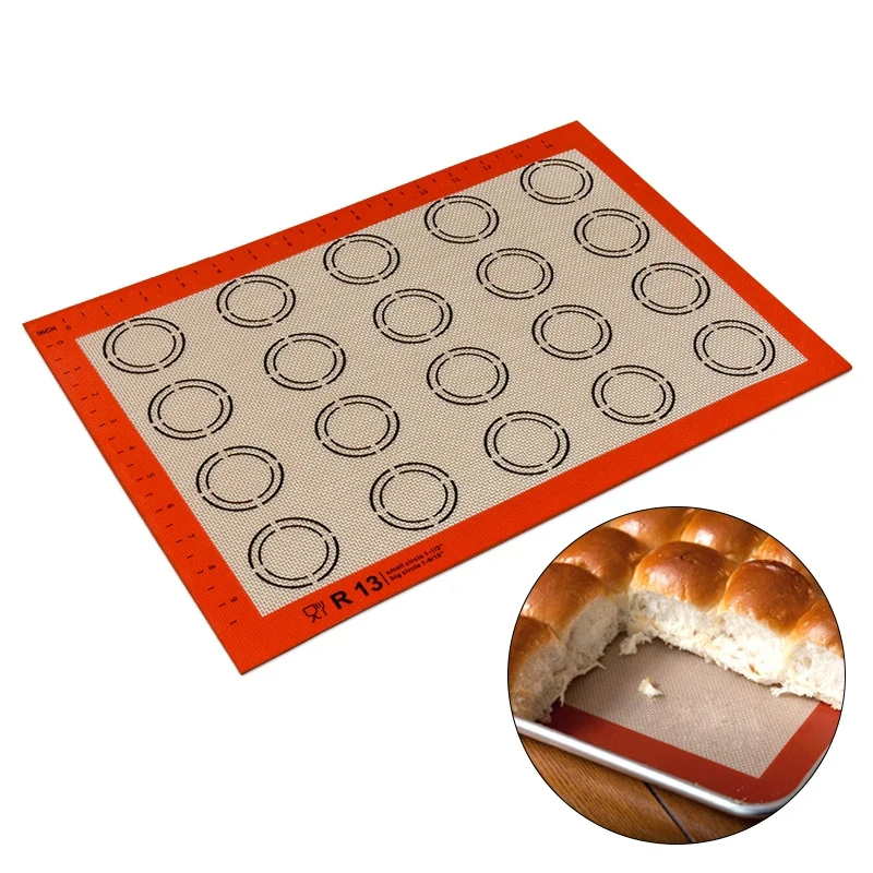 

SILIKOLOVE 42*29.5 cm Baking Mat Non-Stick Silicone Pad Sheet Bakeware pastry Tools Rolling Dough Mat for Cake Cookie Macaron