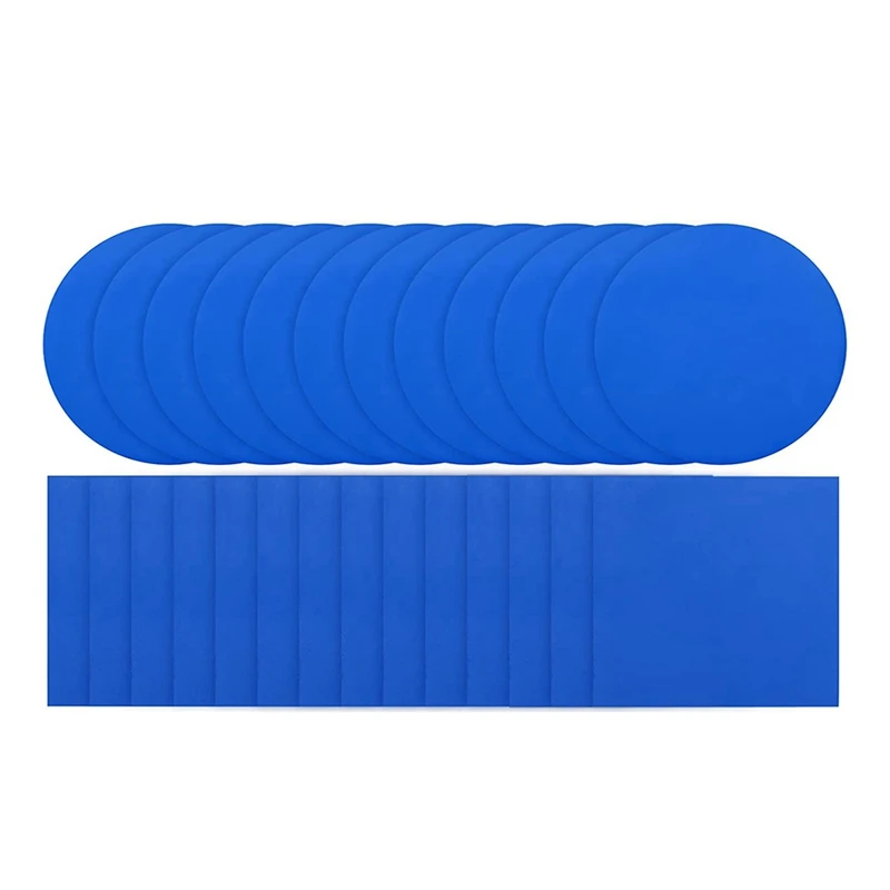 

50 Self Adhesive PVC Pool Patch Repair Kit Blue PVC For Pools Boat Inflatable Products