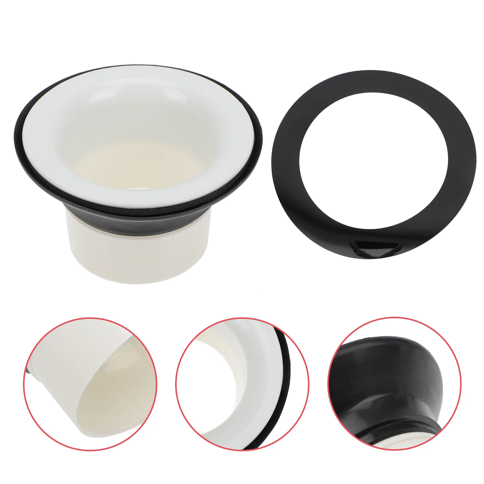 

Pillow Protector Drum Amplifier Instrument Booster 17x10cm Enhancer Port Hole White Abs Kick Bass Accessory