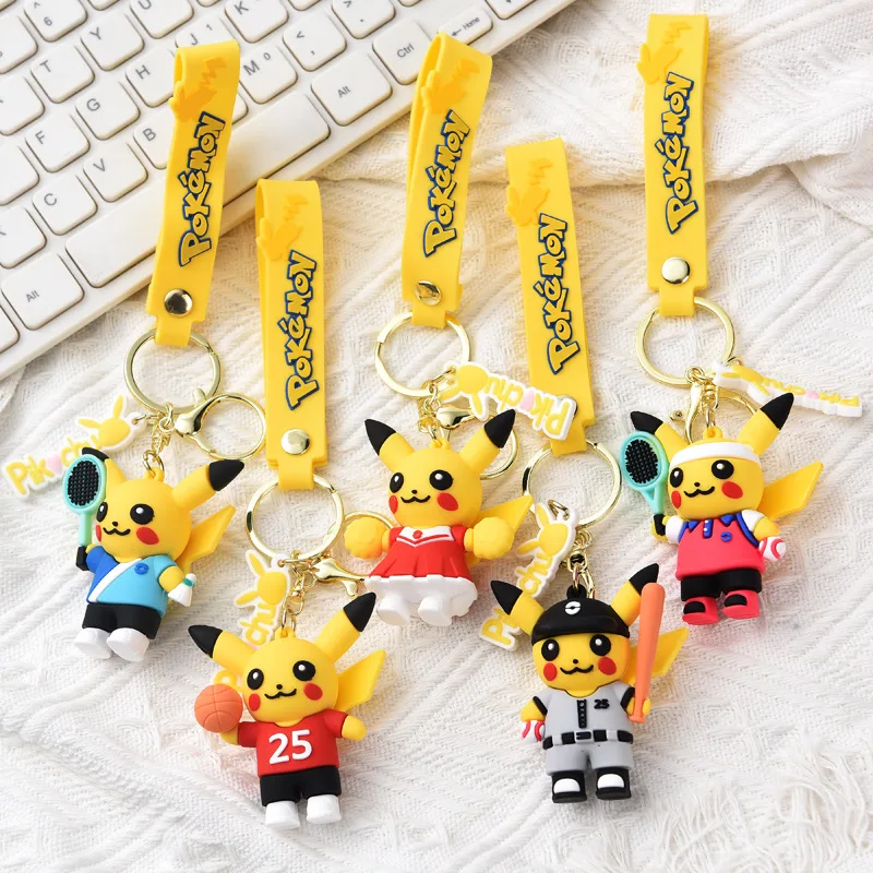 

Pokemon Kawaii Anime Cartoon Series Pikachu Creative Yan Value Cute Girl Keychain Student Children's Schoolbag Pendant Gift