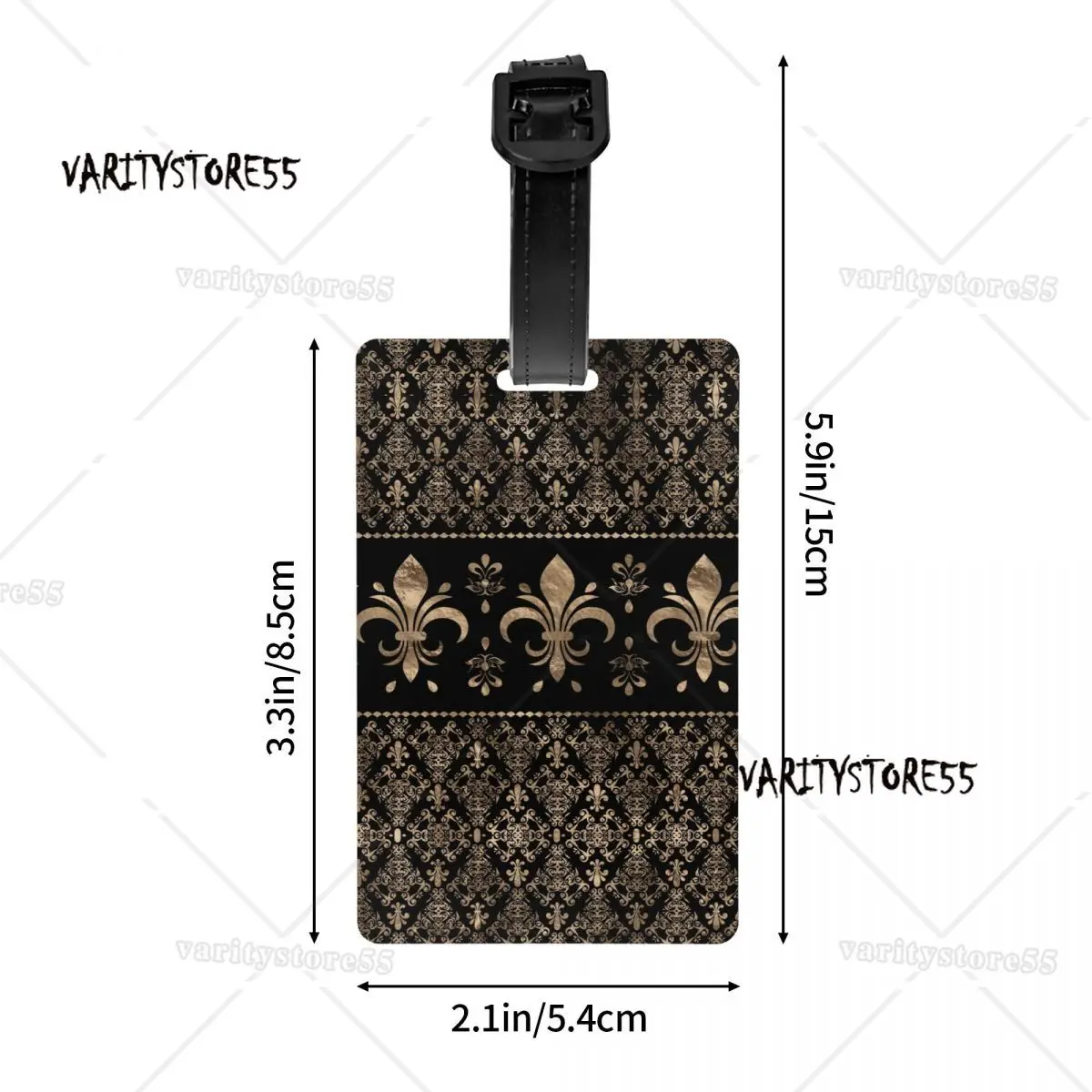 Роскошные черно-золотые багажные бирки Fleur De Lys для чемоданов забавные Fleur-de-Lis с