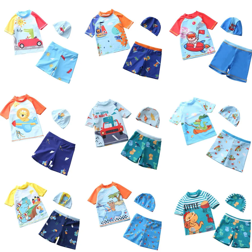 Классный детский купальник для мальчиков Солнцезащитный Быстросохнущий