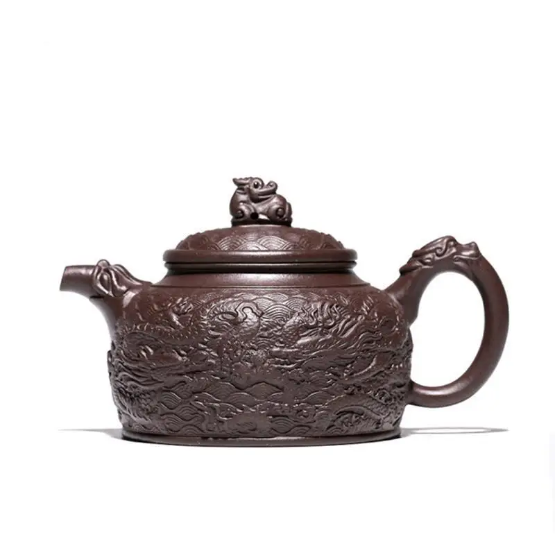 

320ml Authentic Yixing Purple Clay Teapots Raw Ore Purple Mud Handmade Tea Pot Home Zisha Filter Kettle Customized Teaware