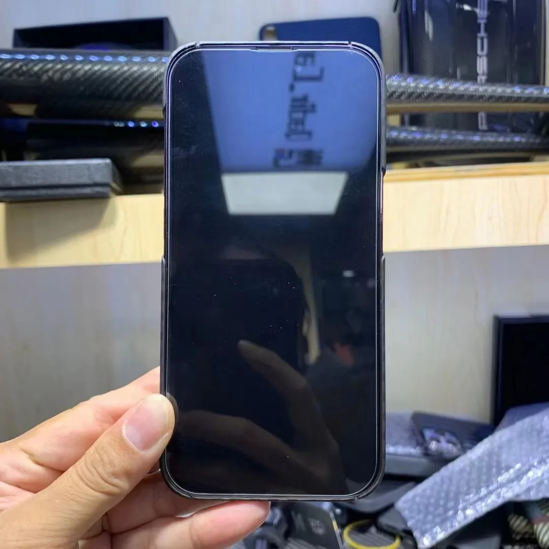 Real Carbon Fiber Case For iPhone14 Pro Max Aramid Fiber Cover Luxury Simple Case For iPhone 14 14Pro 14Plus 14 Pro Max Shell