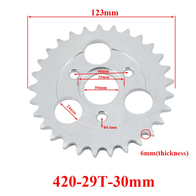 

Задняя звездочка для мотоцикла Honda Monkey, 1 шт., 420/428, 24T/26T/28T/29T/31T/35T/37T, зубцы 30 мм, Аксессуары для мотоцикла