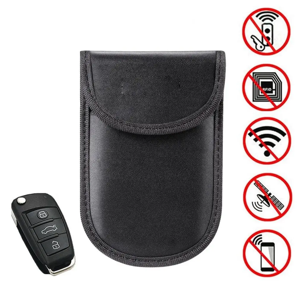 

1 PC Car Key Signal Blocker Case Faraday Cage Fob Pouch Keyless RFID Blocking Pouch Case