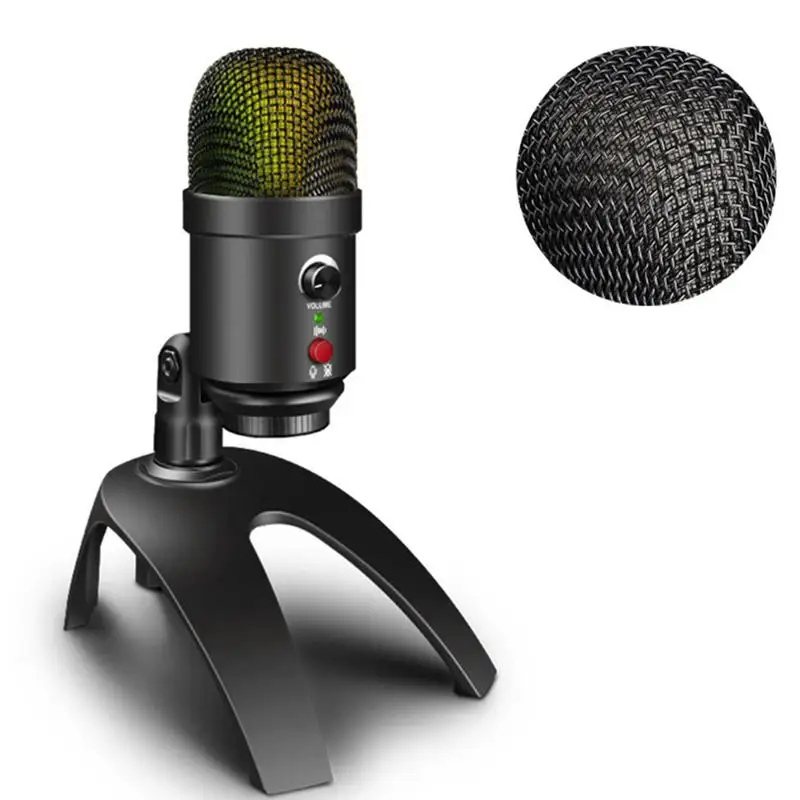 

USB Microphone Professional Mic For PC Computer Laptop Singing Recording Gaming Condenser Microphones For Streaming Laptop
