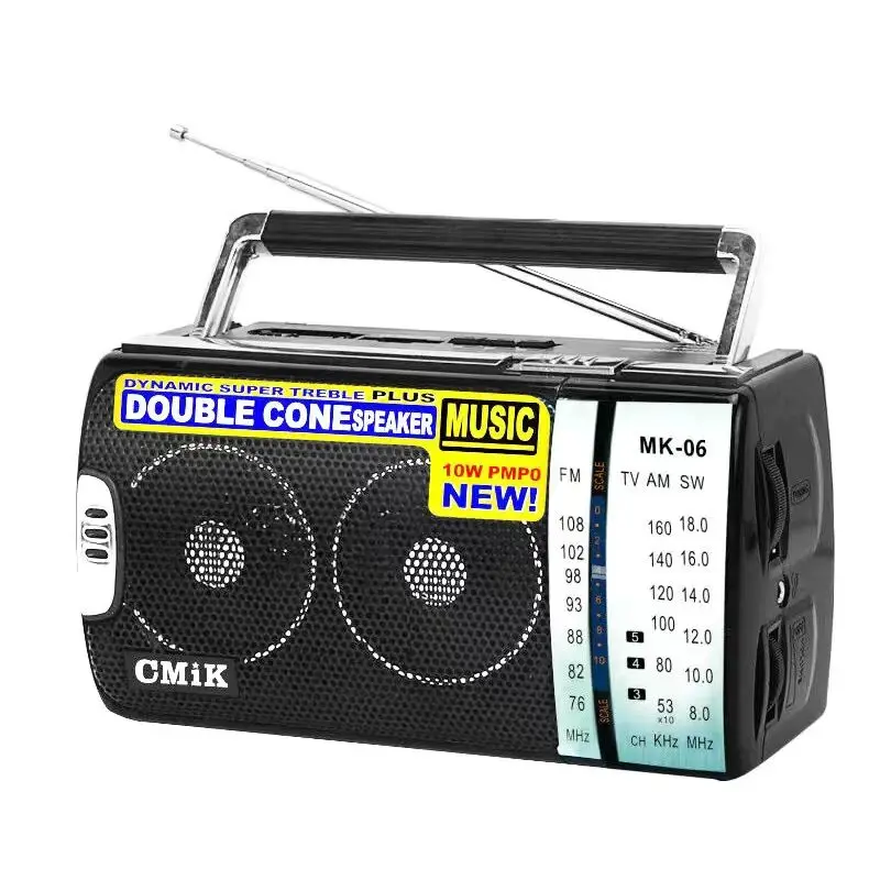Cmik Portable Retro Radio Bluetooth Speaker TV/AM/SW/FM Outdoor Headphone USB SD Card Music Player Home Multi-band Radio Boombox
